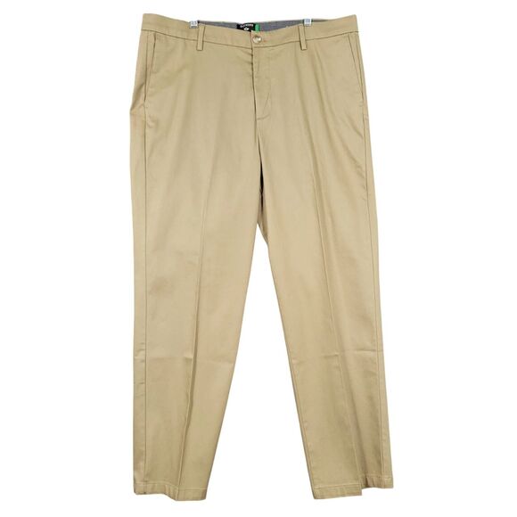 NWT DOCKERS Tan Signature Iron Free Khaki Straight Twill Chino Pants SIZE 38x32 - Picture 1 of 13
